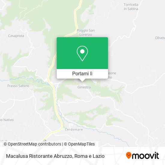 Mappa Macalusa Ristorante Abruzzo