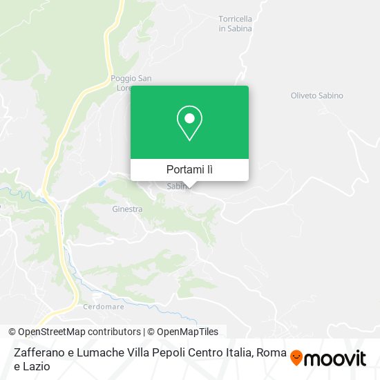 Mappa Zafferano e Lumache Villa Pepoli Centro Italia