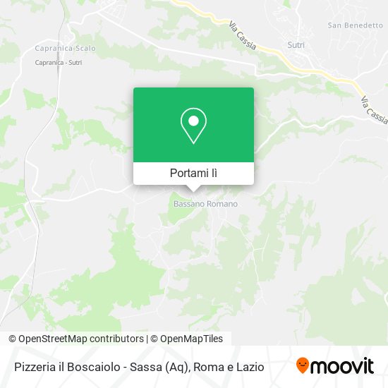 Mappa Pizzeria il Boscaiolo - Sassa (Aq)