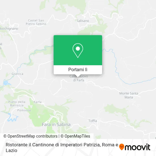 Mappa Ristorante il Cantinone di Imperatori Patrizia