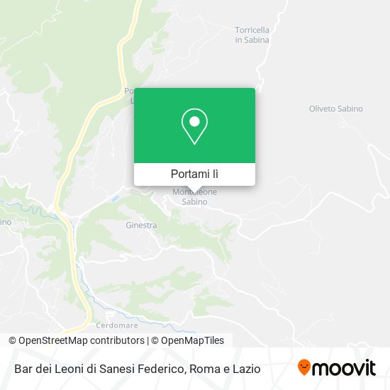 Mappa Bar dei Leoni di Sanesi Federico