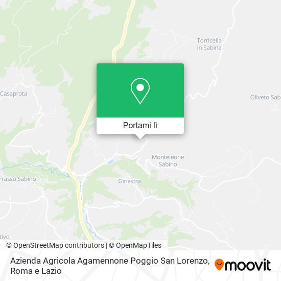 Mappa Azienda Agricola Agamennone Poggio San Lorenzo