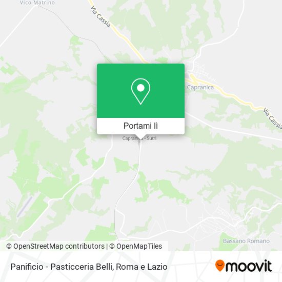 Mappa Panificio - Pasticceria Belli