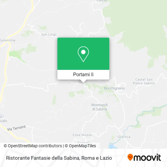 Mappa Ristorante Fantasie della Sabina
