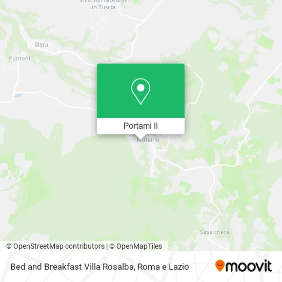 Mappa Bed and Breakfast Villa Rosalba