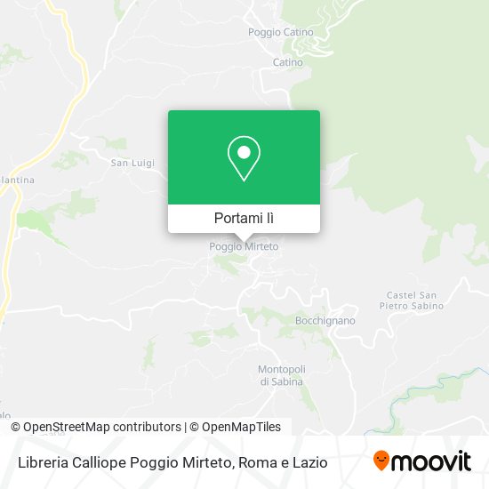 Mappa Libreria Calliope Poggio Mirteto