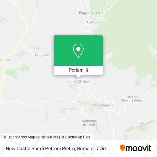 Mappa New Castle Bar di Petroni Pietro