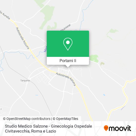 Mappa Studio Medico Salzone - Ginecologia Ospedale Civitavecchia