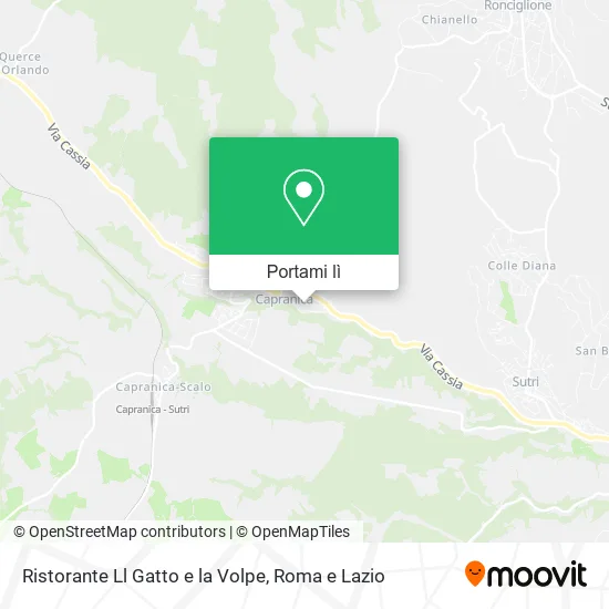 Mappa Ristorante Ll Gatto e la Volpe