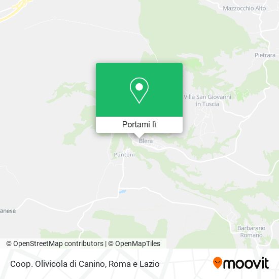 Mappa Coop. Olivicola di Canino