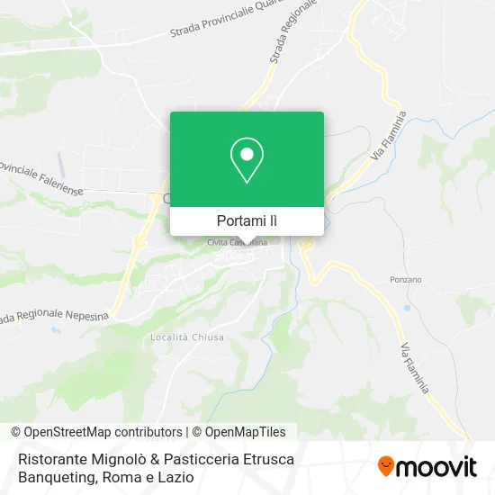 Mappa Ristorante Mignolò & Pasticceria Etrusca Banqueting