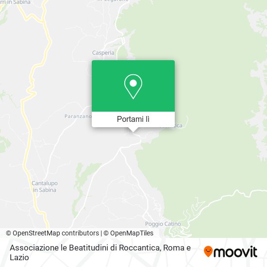 Mappa Associazione le Beatitudini di Roccantica