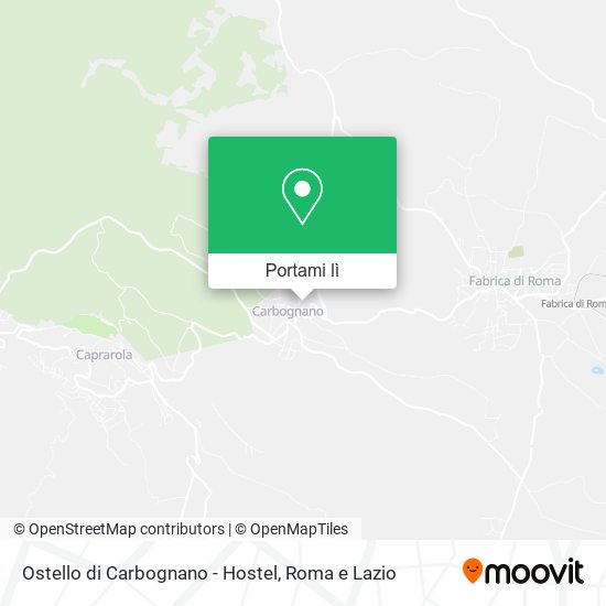 Mappa Ostello di Carbognano - Hostel