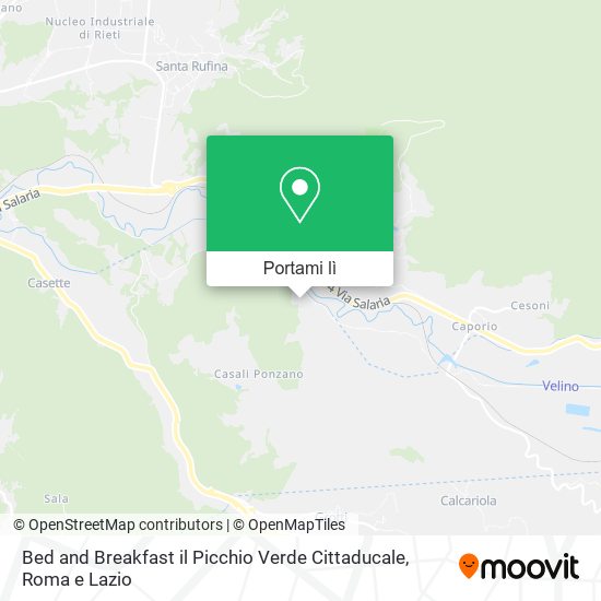 Mappa Bed and Breakfast il Picchio Verde Cittaducale