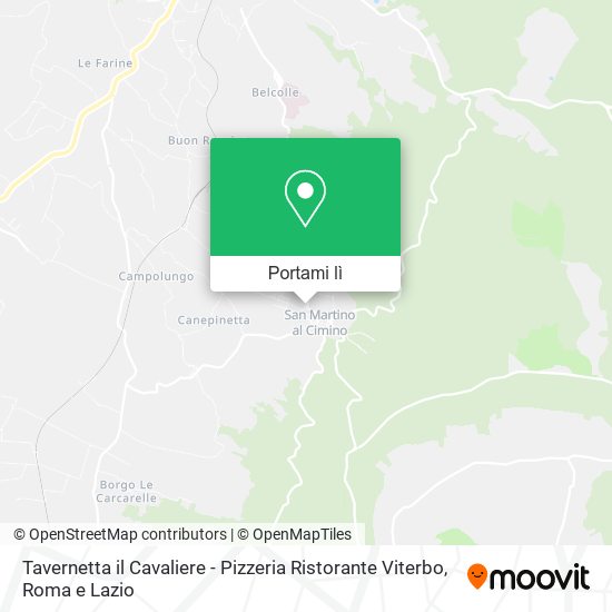 Mappa Tavernetta il Cavaliere - Pizzeria Ristorante Viterbo