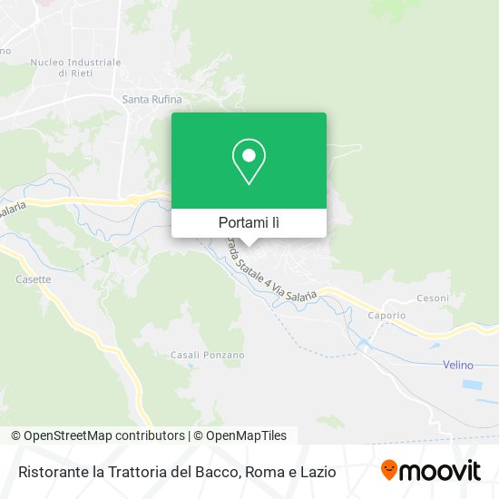 Mappa Ristorante la Trattoria del Bacco