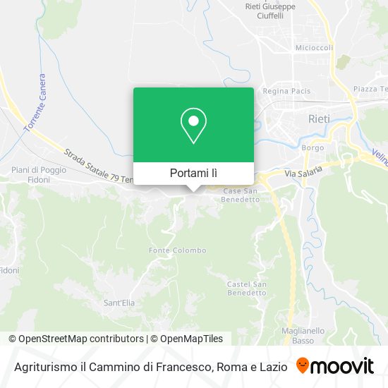Mappa Agriturismo il Cammino di Francesco