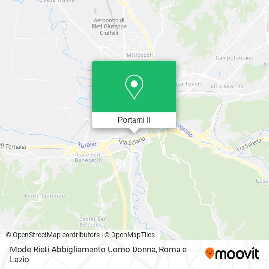 Mappa Mode Rieti Abbigliamento Uomo Donna