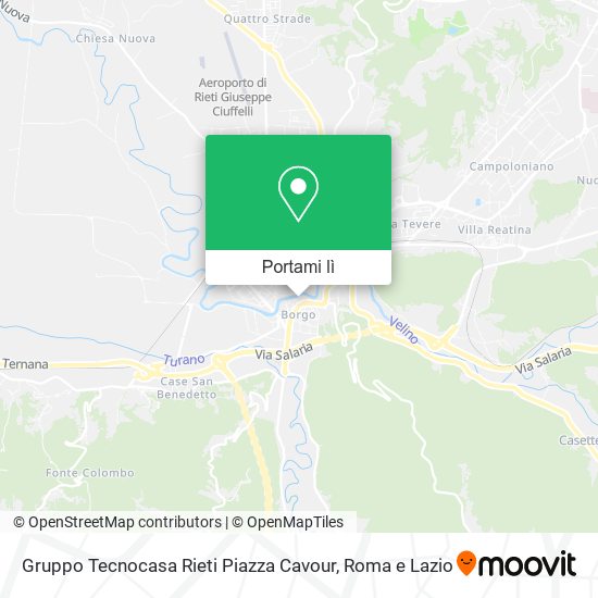 Mappa Gruppo Tecnocasa Rieti Piazza Cavour