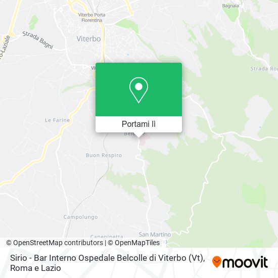 Mappa Sirio - Bar Interno Ospedale Belcolle di Viterbo (Vt)