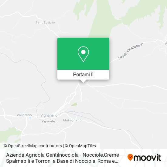 Mappa Azienda Agricola Gentilnocciola - Nocciole,Creme Spalmabili e Torroni a Base di Nocciola