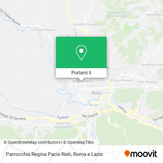 Mappa Parrocchia Regina Pacis Rieti
