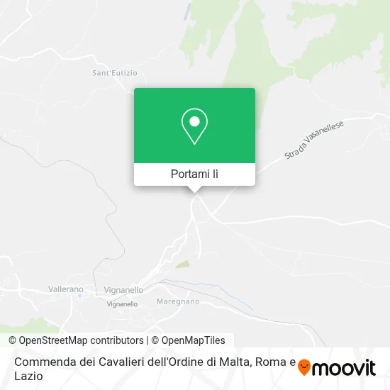 Mappa Commenda dei Cavalieri dell'Ordine di Malta