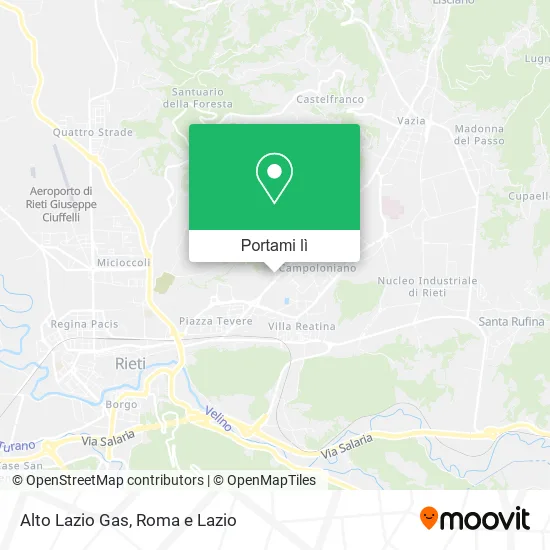 Mappa Alto Lazio Gas