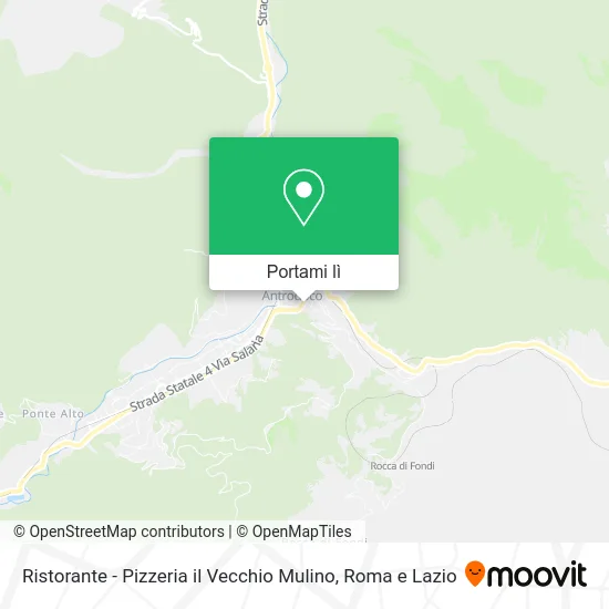 Mappa Ristorante - Pizzeria il Vecchio Mulino