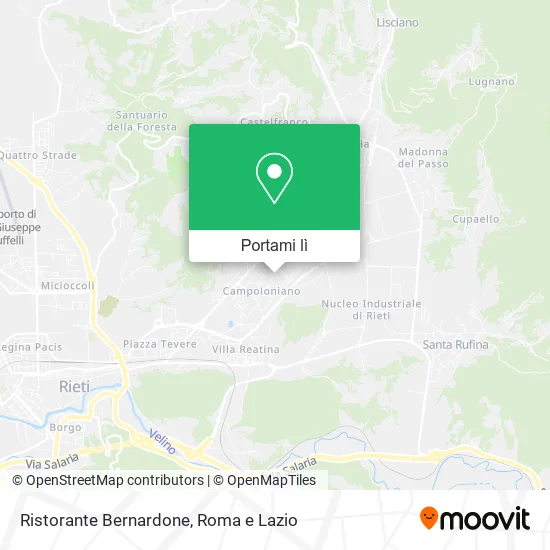 Mappa Ristorante Bernardone