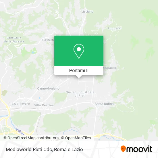 Mappa Mediaworld Rieti Cdc