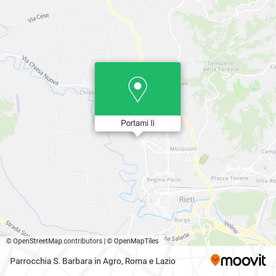 Mappa Parrocchia S. Barbara in Agro