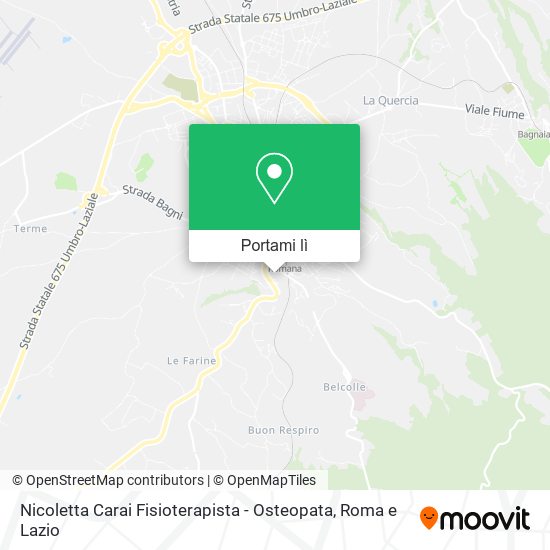 Mappa Nicoletta Carai Fisioterapista - Osteopata