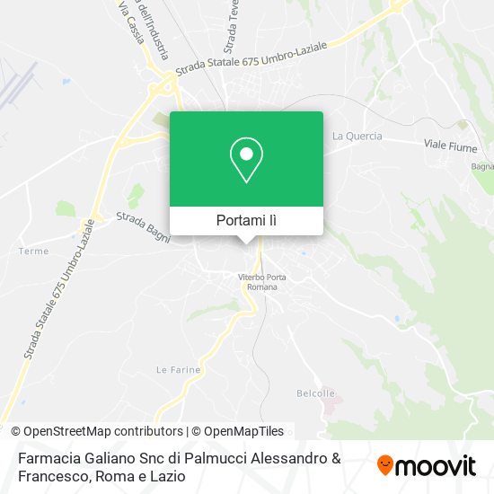 Mappa Farmacia Galiano Snc di Palmucci Alessandro & Francesco