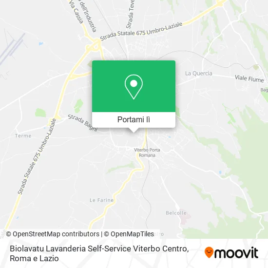 Mappa Biolavatu Lavanderia Self-Service Viterbo Centro