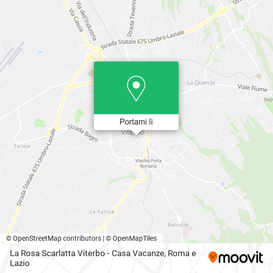 Mappa La Rosa Scarlatta Viterbo - Casa Vacanze