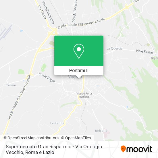 Mappa Supermercato Gran Risparmio - Via Orologio Vecchio