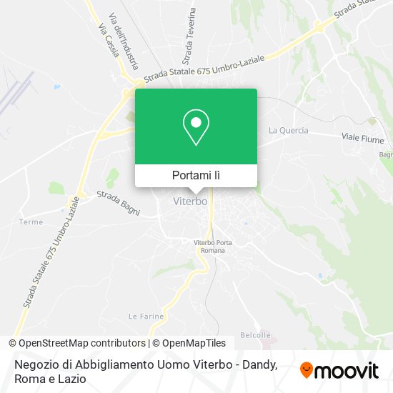 Mappa Negozio di Abbigliamento Uomo Viterbo - Dandy