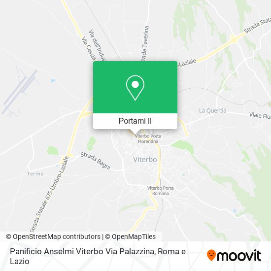 Mappa Panificio Anselmi Viterbo Via Palazzina