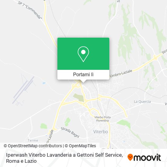 Mappa Iperwash Viterbo Lavanderia a Gettoni Self Service