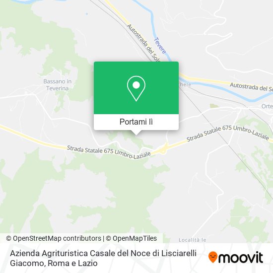 Mappa Azienda Agrituristica Casale del Noce di Lisciarelli Giacomo