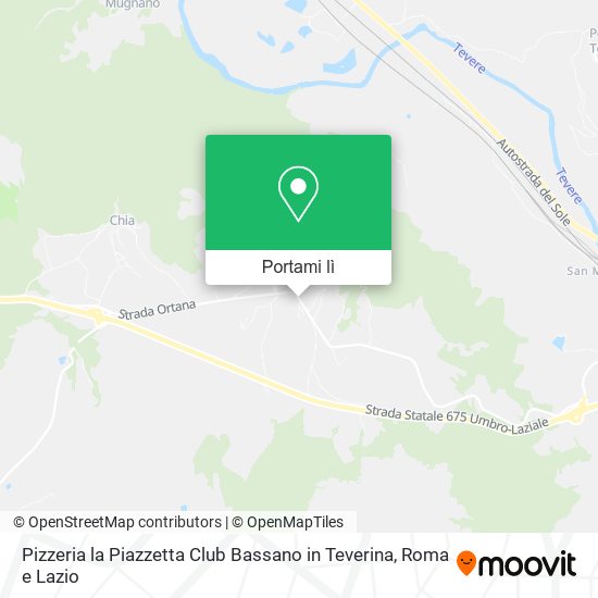 Mappa Pizzeria la Piazzetta Club Bassano in Teverina