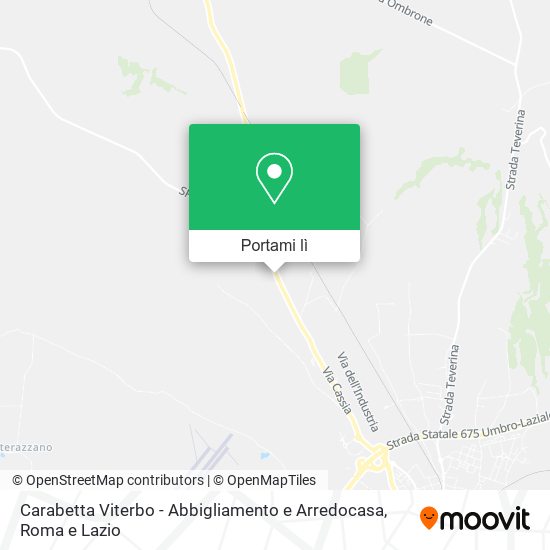 Mappa Carabetta Viterbo - Abbigliamento e Arredocasa