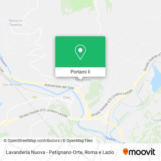Mappa Lavanderia Nuova - Petignano-Orte