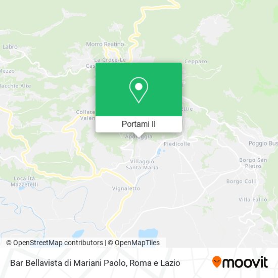 Mappa Bar Bellavista di Mariani Paolo