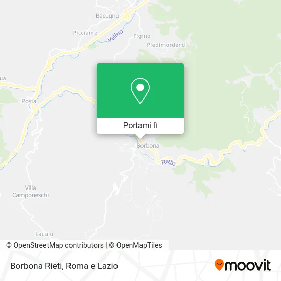 Mappa Borbona Rieti