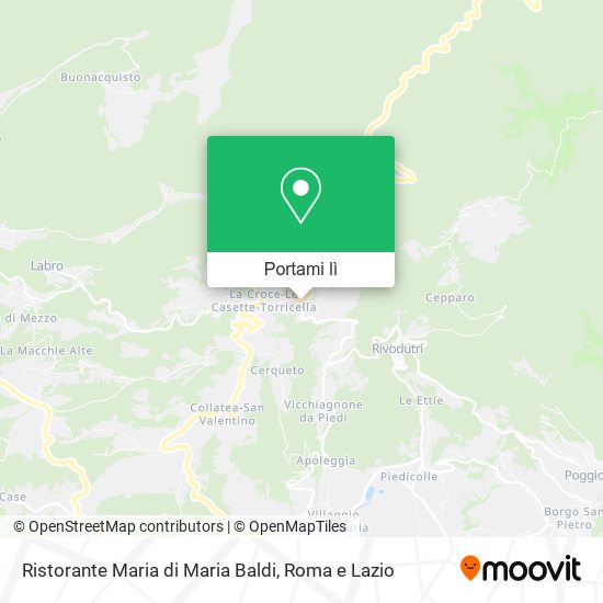 Mappa Ristorante Maria di Maria Baldi