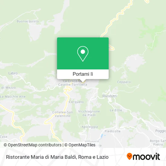 Mappa Ristorante Maria di Maria Baldi