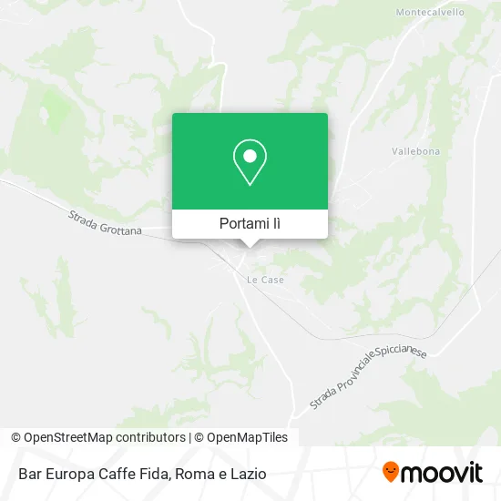 Mappa Bar Europa Caffe Fida