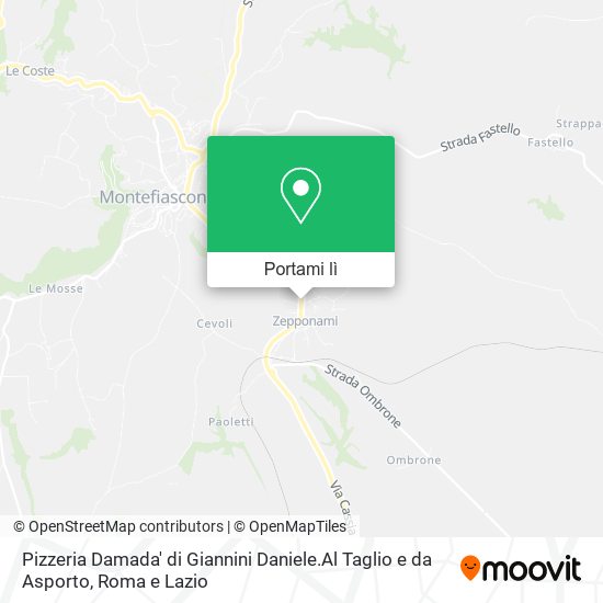 Mappa Pizzeria Damada' di Giannini Daniele.Al Taglio e da Asporto